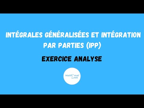 EXERCICE ANALYSE : INTÉGRALES GÉNÉRALISÉES ET INTÉGRATION PAR PARTIES (IPP)