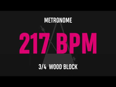 217 BPM 3/4 - Best Metronome (Sound : Wood block)