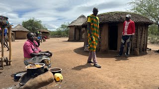 African Village life#cooking Delicious mouthwatering green bananas