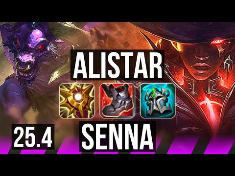 ALISTAR & Ezreal vs SENNA & Caitlyn (SUP) | KR Master | 25.4