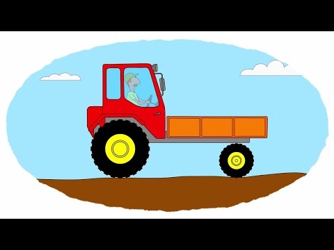 Das Zeichentrick-Malbuch. Farben lernen - Autos - Traktoren - Teil 3.