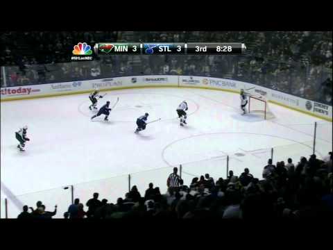 Chris Stewart goal 27 Jan 2013 Minnesota Wild vs St. Louis Blues NHL Hockey