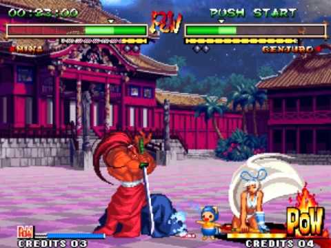 Samurai Shodown V Special Majikina Mina VS Kibagami Genjuro