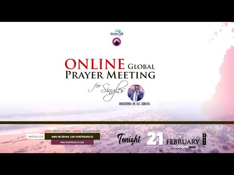 ONLINE GLOBAL PRAYER MEETING FOR SINGLES - FEBRUARY 2021 EDITION