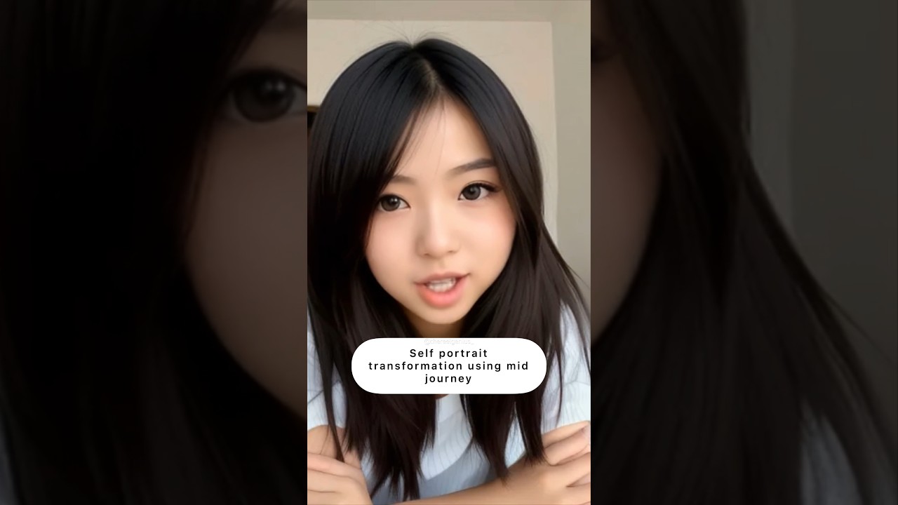A.I series prompt 2 : self portrait transformation 🤭 using mid journey graphic #shorts #ai #avatar