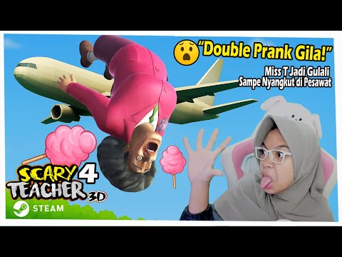 Prank Miss T into Cotton Candy Until Ket4br4k Plane in the Air😂 Scary Teacher 3d Steam Part 4 -up...