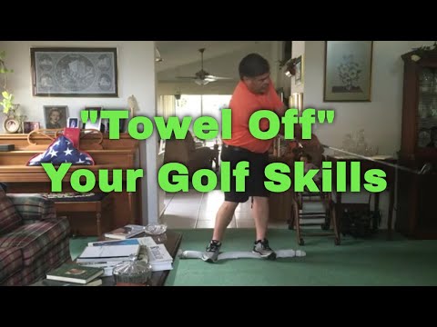 Indoor Golf Drills - Towel Balance Drill