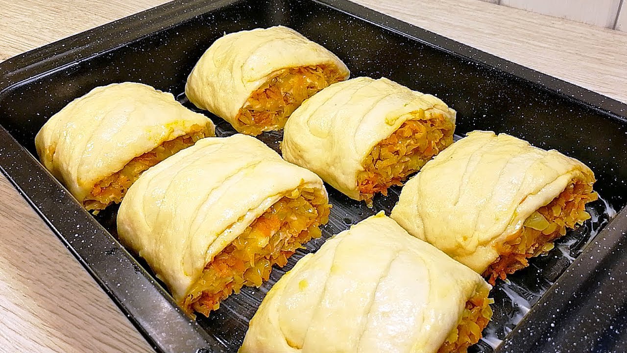 Пирожки с капустой - запеченная вкуснятина из самых простых продуктов