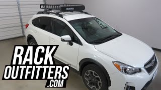 Subaru XV Crosstrek with Yakima LoadWarrior Roof Top Cargo Basket Rack