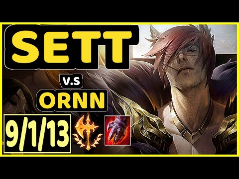 TRUKLAX (SETT) vs ORNN - 9/1/13 KDA TOP GAMEPLAY - EUW Ranked DIAMOND