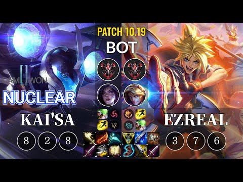 DWG Nuclear Kai'Sa vs Ezreal Bot - KR Patch 10.19