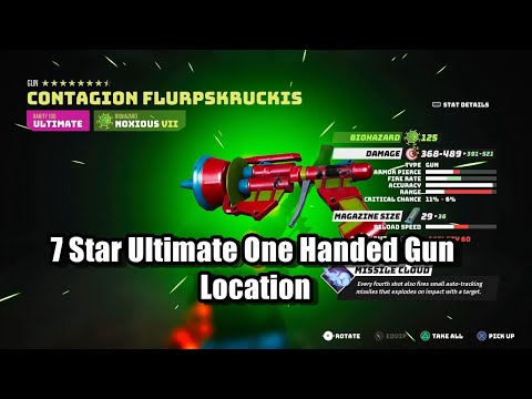 Contagion Flurpskruckis Ultimate One Handed Gun 7 Star Weapon Location Biomutant