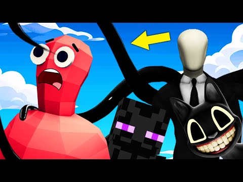 I UPGRADE This Wobbler Into SLENDERMAN, CARTOON CAT And ENDERMAN! - TABS Unit Creator