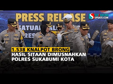 1.538 Knalpot Brong Hasil Sitaan Dimusnahkan Polres Sukabumi Kota