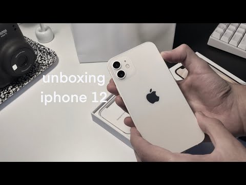 iphone 12 white unboxing 🔲 | accessories + camera test and set-up