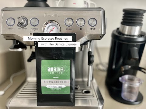 Morning Espresso Routines with The Barista Express ⏐ Good Brothers India Monsooned Malabar ⏐ DF64