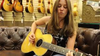 Angela Petrilli playing our 1908 Martin Style 42 here at Norman's Rare Guitars