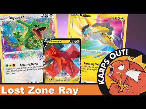 How can Lost Zone Rayquaza handle Vikavolt V decks? PTCGO gameplay