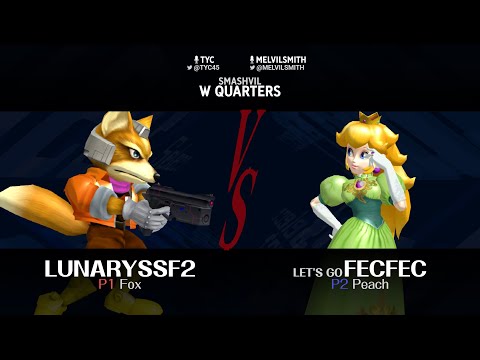 SmashVil 9 - WR Quarters - LunarySSF2 (Fox) vs FecFec (Peach)