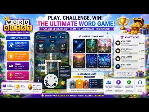 WordQuest: Multiplayer Puzzles video thumbnail