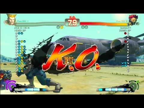 SSF4 Rank Match  ACE E I RI N (GU)  vs  tokido77 (GO)