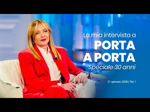 La mia intervista a Porta a Porta - speciale 30 anni | 21 gennaio 2026