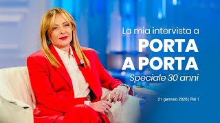 La mia intervista a Porta a Porta - speciale 30 anni | 21 gennaio 2026