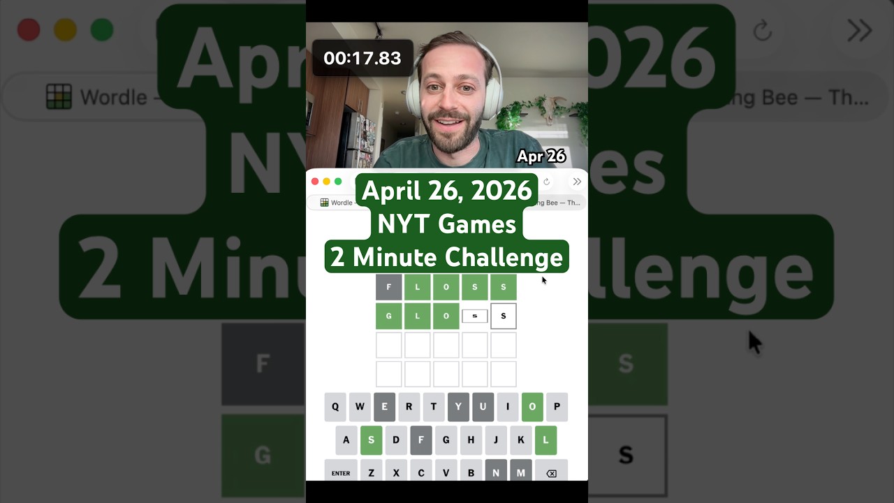 You hate to see it | NYT Games 2 Minute Challenge April 26, 2026