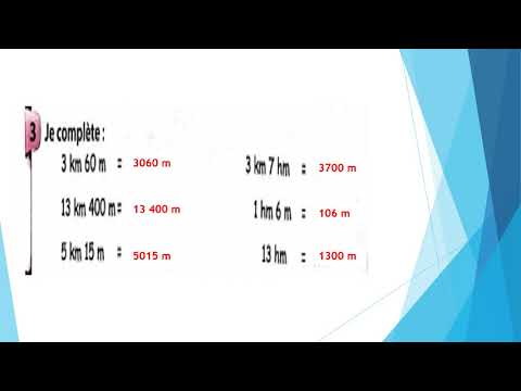 Mesure de longueurs CE2 -Correction des exercices