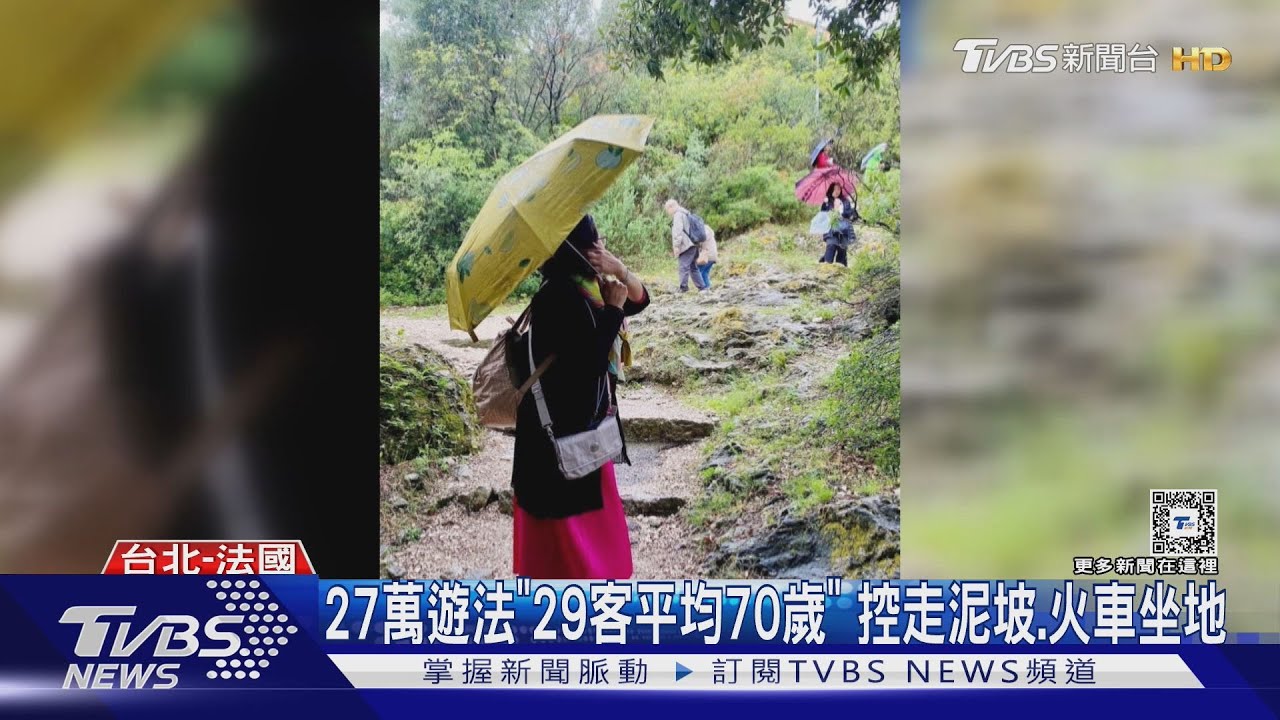 27萬遊法「29客平均70歲」 控走泥坡、火車坐地