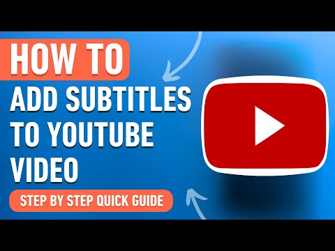 How to add Subtitles to a Youtube Video [2024] Easy Tutorial