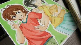 Barakamon Miwa and Tamako Timelapse Part 2