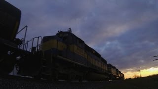 preview picture of video 'CP 5966 West in Time-lapse by New Lebanon on 4-28-2013'