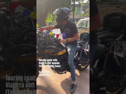 Touring ready with Viaterra soft luggage (tail + saddle bags) #royalenfieldhimalayan450 #himalayan