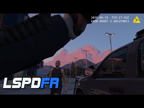 【GTA V LSPDFR】Crazy Chinese Getting Shot After Pull A Knife At Deputy