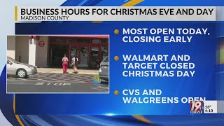 Business Hours For Christmas Eve And Day | December 24, 2024 | News 19 at 4 p.m.