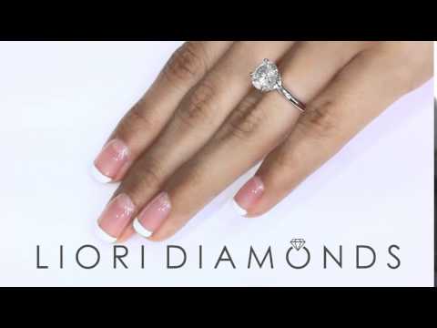 ER-0814 - 2.52 Carat GIA Certified Round Diamond Solitaire Engagement Ring Set In Platinum