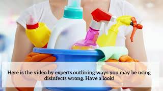 Ways You’re Using Disinfectants Wrong