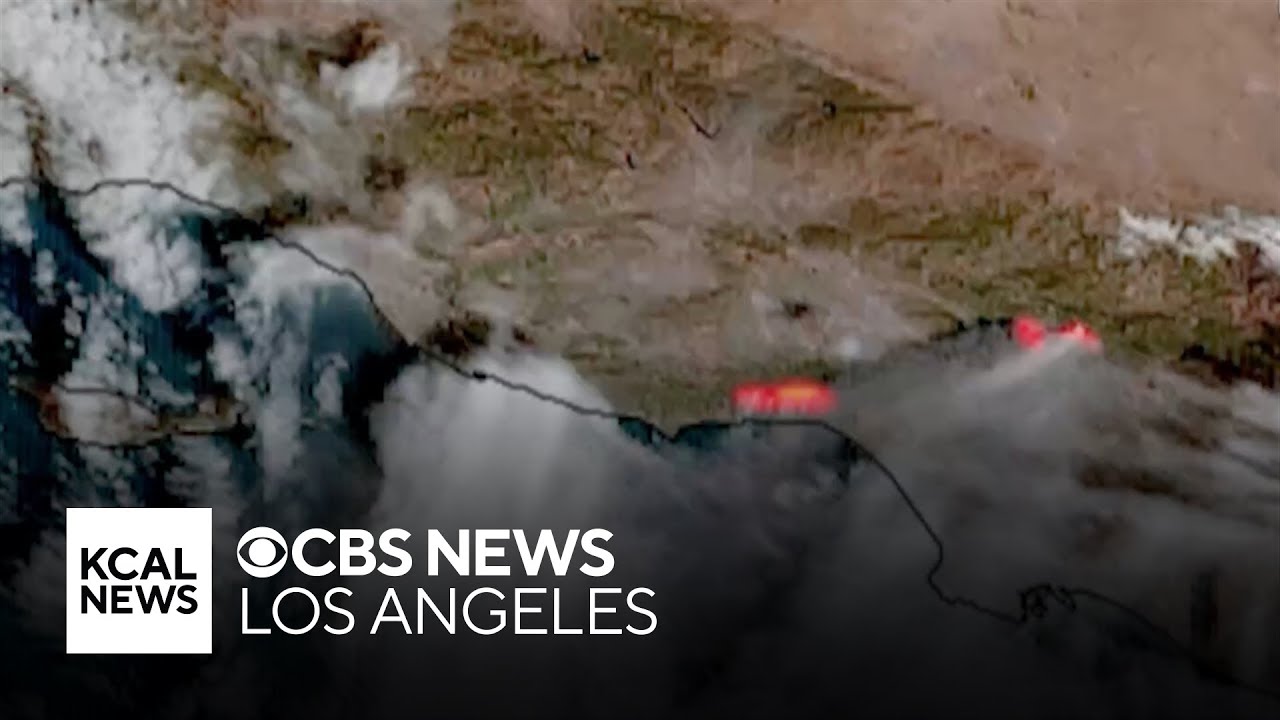 Satellite images show LA fires from space
