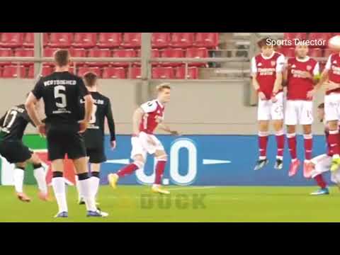 Diogo Goncalves scored a superb free kick for Benfica against Arsenal/ Europa league 25/02/2021
