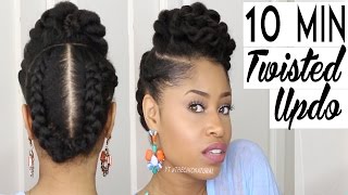 THE 10 MINUTE TWISTED UPDO | Natural Hairstyle