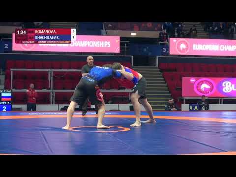 1/2 Men's GP No-Gi - +100 kg: A. ROMANOV (MDA) v. K. KHACHILAEV (RUS)