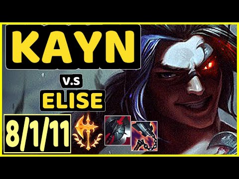 BLANK (KAYN) vs ELISE - 8/1/11 KDA JUNGLE GAMEPLAY - KR Ranked GRANDMASTER