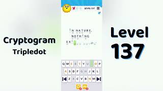 Cryptogram Tripledo Level 137 Solutions 🧩 | Logic Puzzle Game | Mini Boss