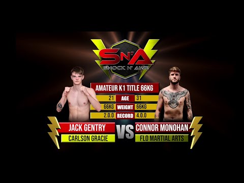 Shock N Awe 34 - Connor Monohan vs Jack Gentry Featherweight Amateur Kickboxing Title