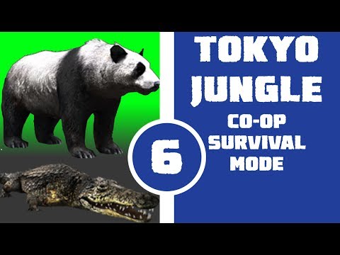 Let's Play Tokyo Jungle Co-op (Survival Mode) Part 6 - Panda and Crocodile
