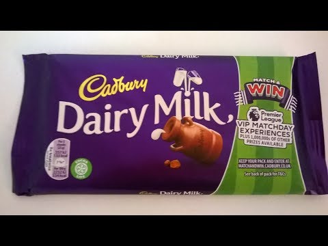 Cadbury Dairy Milk 200g chocolate bar unwrapping pleasure
