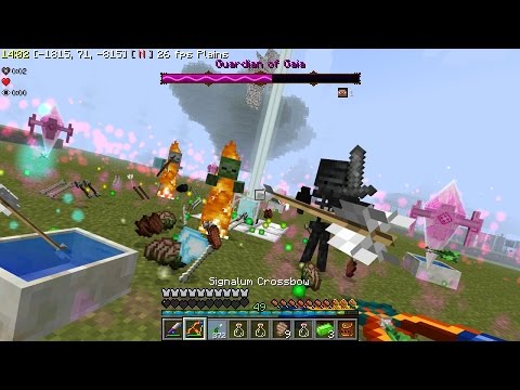 Minecraft Unabridged Ep 17 - OP Crossbows & Gaia Battles Pt 2 - Primus Modded Server Survival