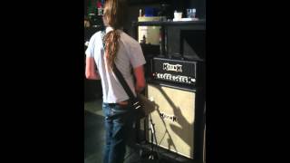 Video thumbnail for Tesla guitarist Dave Rude jamming the Krank Ninteeen80 at souncheck on tour. by KrankAmplification