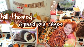 DECORATING MY GUINEA PIG CAGES FOR FALL🍂